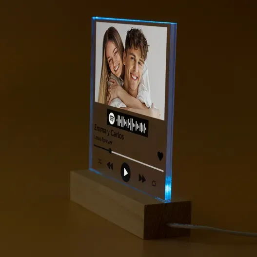 L&aacute;mpara Personalizada Spotify (Detalle de presentación)