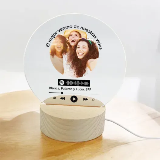 L&aacute;mpara Spotify Personalizada