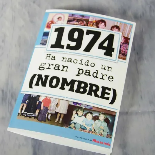 Libro de nacimiento 1970 "Un gran padre" (Detalle de presentación)