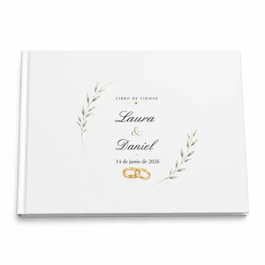 Libro de firmas de boda personalizado (Foto de catálogo)