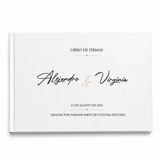 Libro de firmas para boda personalizado (Foto de catálogo)