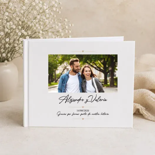 Libro de firmas para boda personalizado con foto