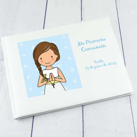 Libro de firmas personalizado Comuni&oacute;n 'Ni&ntilde;a' (Idea de regalo original)