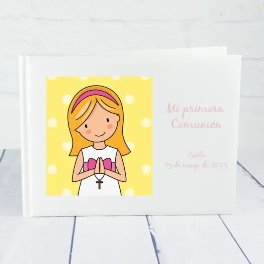 Libro de firmas personalizado Comuni&oacute;n 'Ni&ntilde;a' (Vista alternativa)