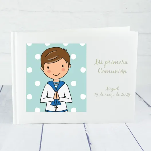 Libro de firmas personalizado Comuni&oacute;n 'Ni&ntilde;o'