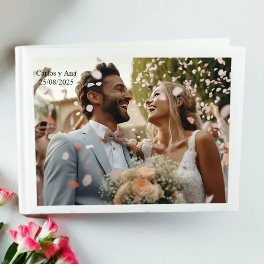 Libro de firmas personalizado para Bodas (Detalle de presentación)