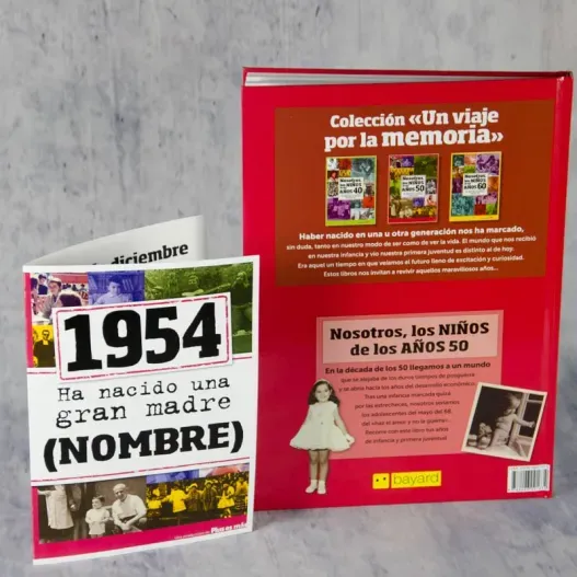 Libro de nacimiento 1950 "Una gran madre" (Detalle de presentación)