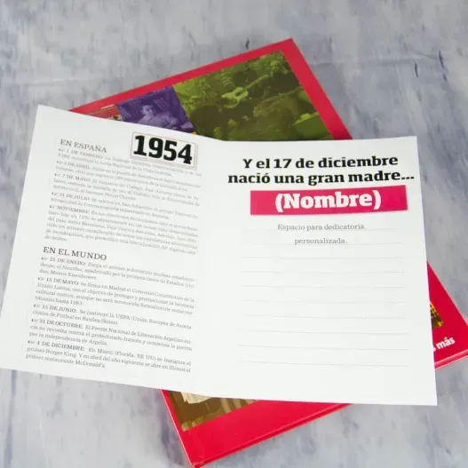 Libro de nacimiento 1950 "Una gran madre" (Idea de regalo original)
