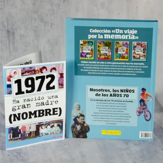 Libro de nacimiento 1970 "Una gran madre" (Detalle de presentación)