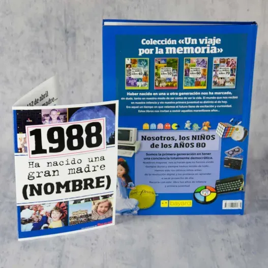 Libro de nacimiento 1980 "Una gran madre" (Detalle de presentación)