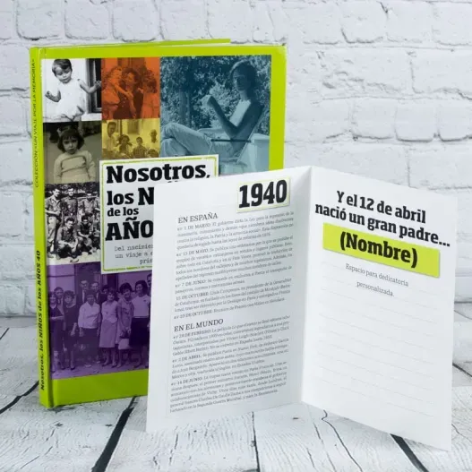 Libro de nacimiento "Ha nacido un gran padre" (Detalle de presentación)