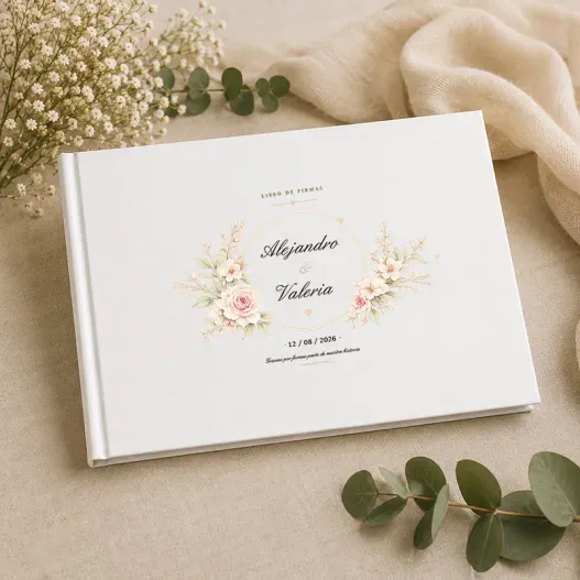 Libro firmas de boda personalizado (Vista alternativa)