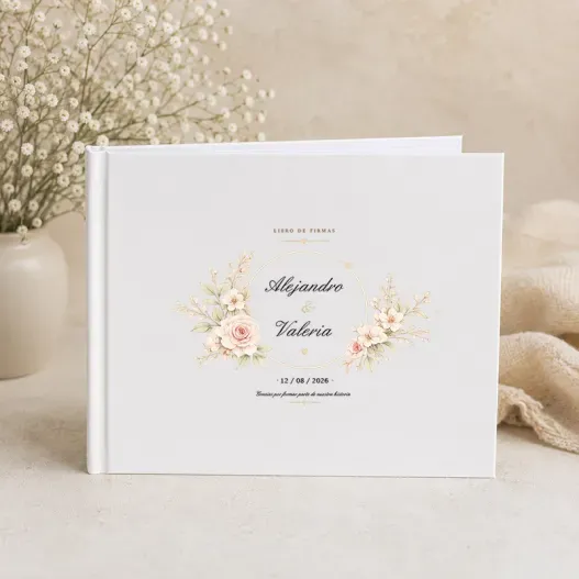 Libro firmas de boda personalizado