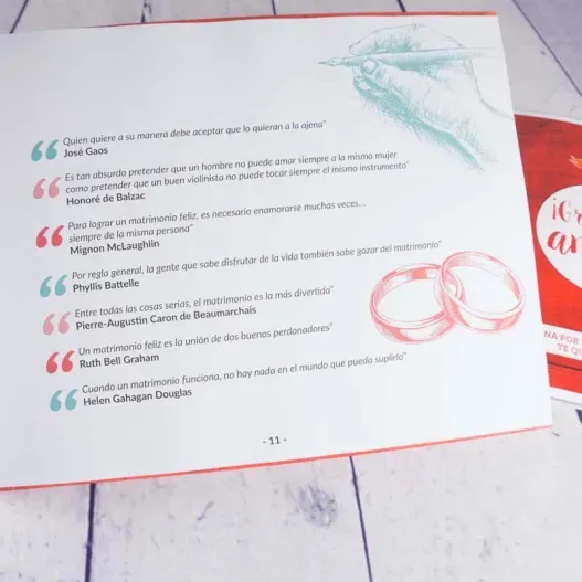 Libro 'Gracias amor' con tarjeta personalizada (Idea de regalo original)