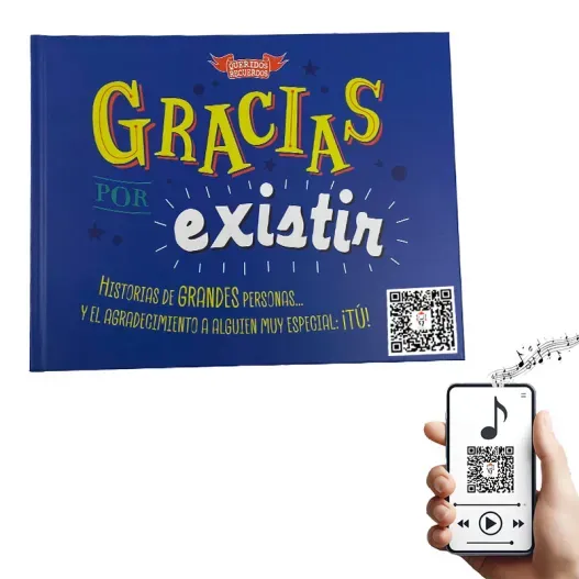 Libro Gracias por existir + canci&oacute;n personalizada