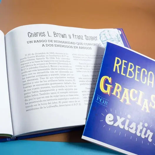 Libro Gracias por existir con tarjeta personalizada (Idea de regalo original)