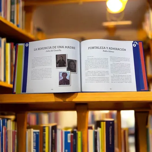 Libro Gracias por existir con tarjeta personalizada (Foto de cerca)