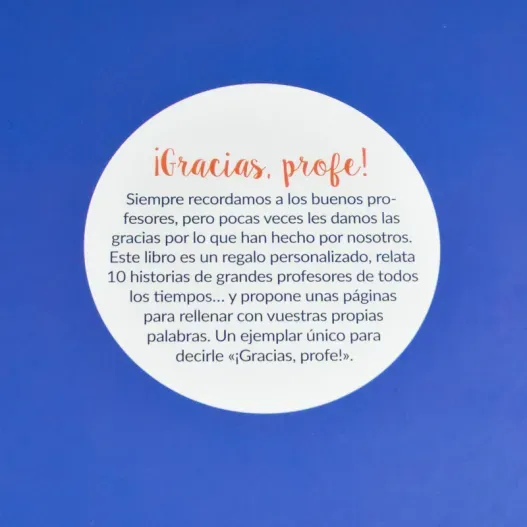 Libro &iexcl;Gracias, profe! (Detalle de presentación)