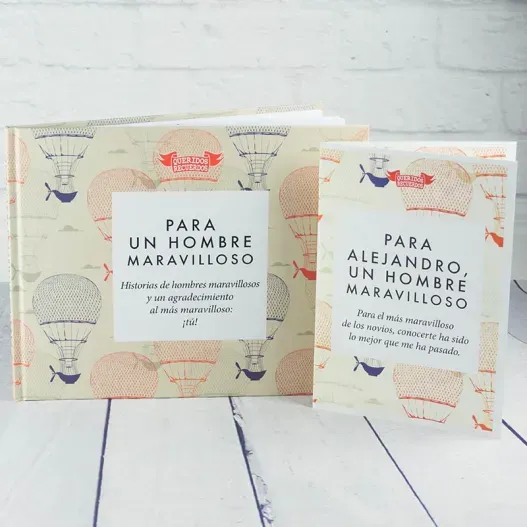 Libro 'Para un hombre maravilloso' (Detalle de presentación)