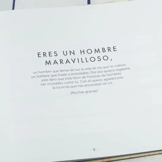 Libro 'Para un hombre maravilloso' (Foto de catálogo)