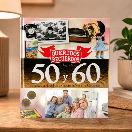 Libro Queridos Recuerdos de los a&ntilde;os 50 y 60 personalizado (Foto de catálogo)