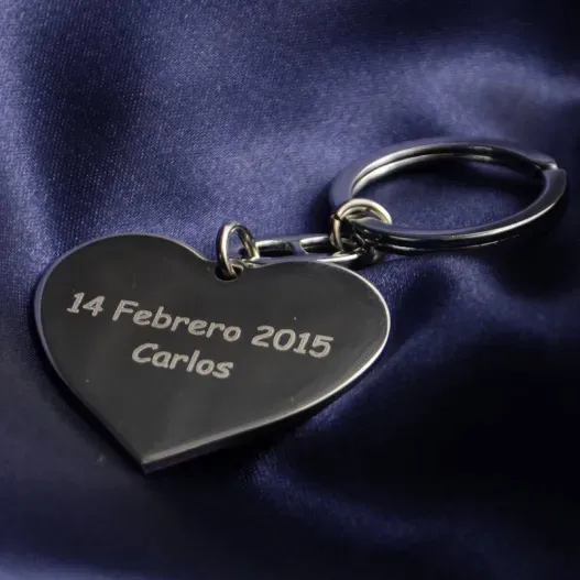 Llavero coraz&oacute;n con foto grabada (Idea de regalo original)