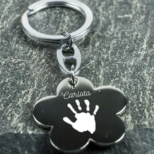 Llavero flor personalizado 'Huella' (Vista alternativa)