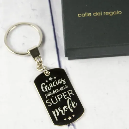 Llavero Gracias por ser un s&uacute;per profe (Foto de catálogo)