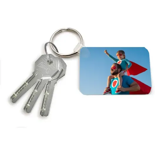 Llavero personalizado con foto rectangular (Idea de regalo original)