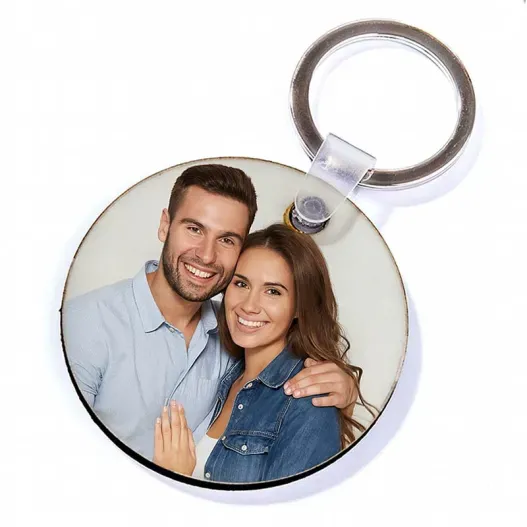 Llavero personalizado con foto redondo (Detalle de presentación)
