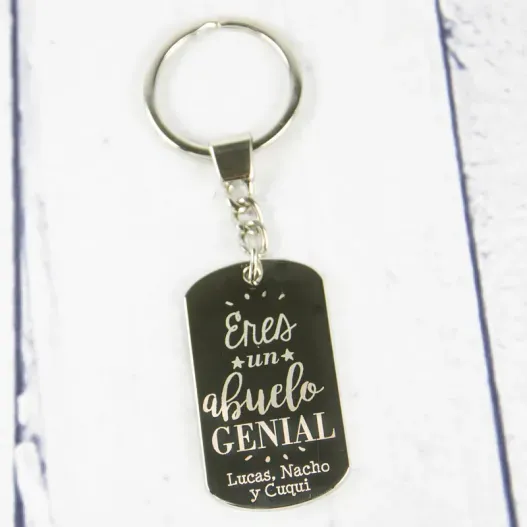Llavero personalizado Eres un abuelo genial (Vista alternativa)