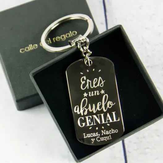 Llavero personalizado Eres un abuelo genial (Idea de regalo original)