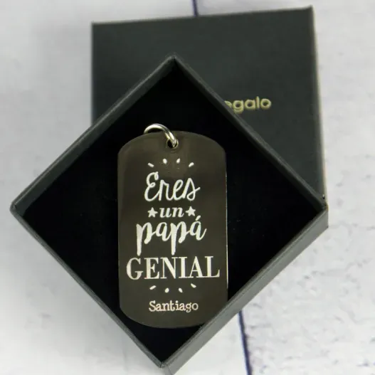 Llavero personalizado Eres un pap&aacute; genial (Idea de regalo original)