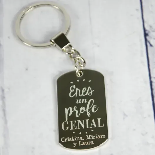 Llavero personalizado Eres un profe genial (Vista secundaria)