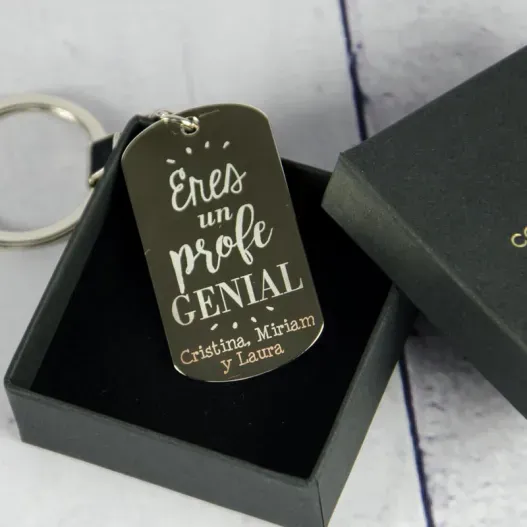 Llavero personalizado Eres un profe genial (Detalle de presentación)