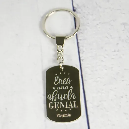 Llavero personalizado Eres una abuela genial (Idea de regalo original)