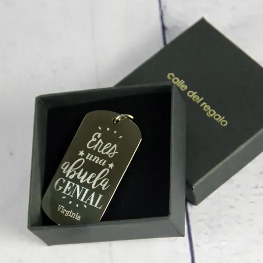 Llavero personalizado Eres una abuela genial (Detalle de presentación)