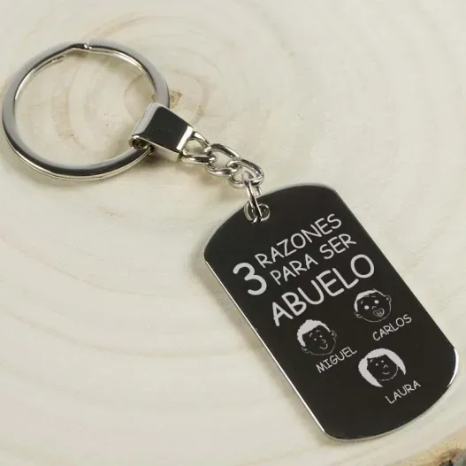 Llavero razones para ser abuelo (Detalle de presentación)