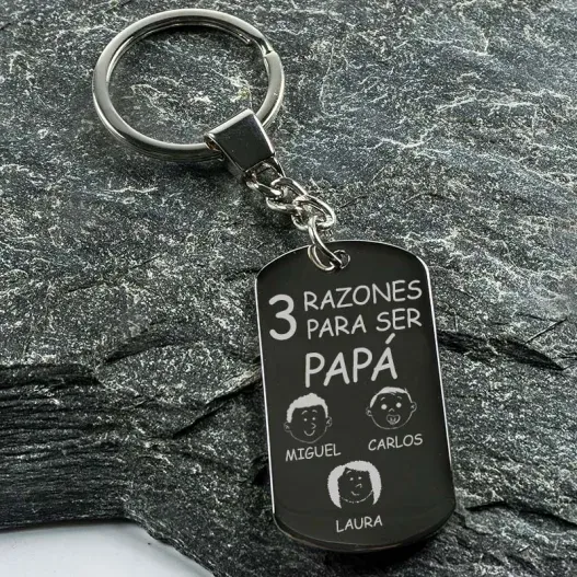 Llavero razones para ser pap&aacute; (Vista alternativa)