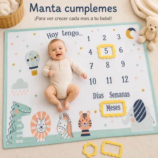 Manta cumple mes personalizada (Vista secundaria)