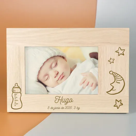 Marco de madera personalizado para nacimiento