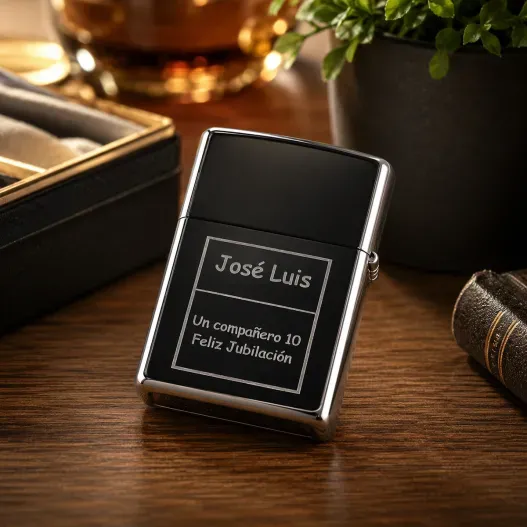 Mechero Zippo "Jubilaci&oacute;n" grabado (Idea de regalo original)