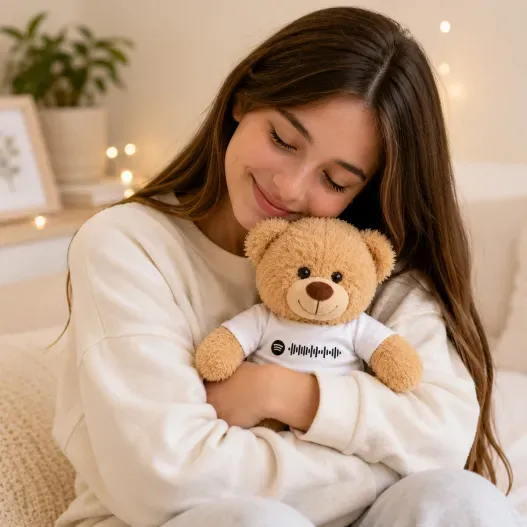 Osito de peluche con c&oacute;digo Spotify