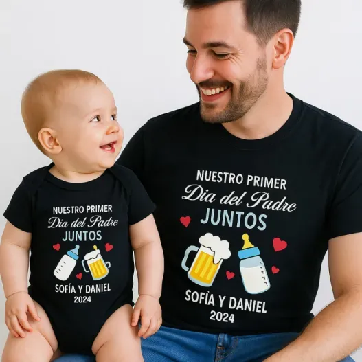 Pack camisetas padre e hijo personalizado (Idea de regalo original)