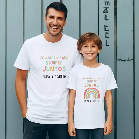 Pack camisetas padre e hijo personalizado Arcoiris (Vista alternativa)