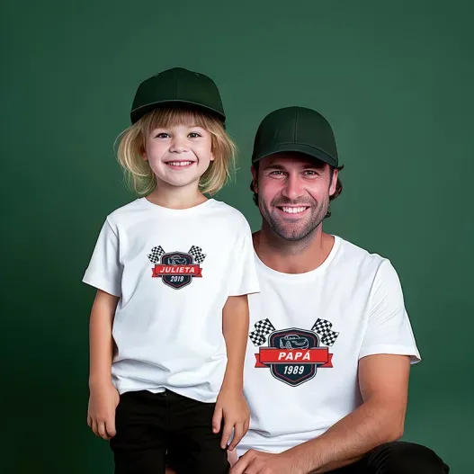 Pack camisetas personalizadas Padre e Hijo 'Carreras'