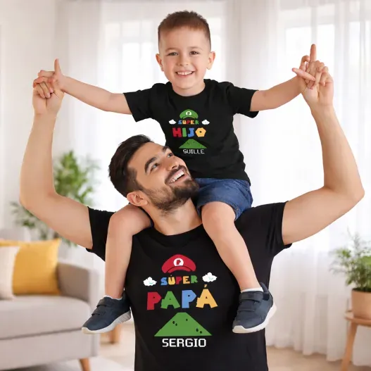 Pack camisetas personalizadas S&uacute;per... (Detalle de presentación)