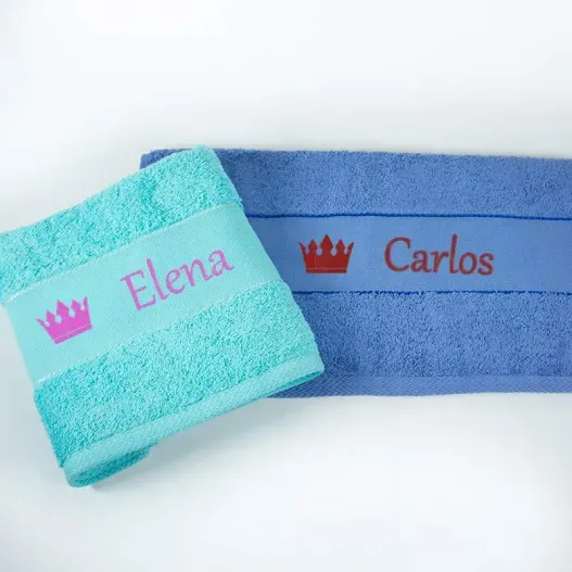 Pack de toallas personalizadas para pareja (Idea de regalo original)