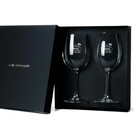 Pack dos copas de vino personalizadas (Idea de regalo original)
