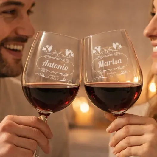 Pack dos copas de vino personalizadas (Vista alternativa)